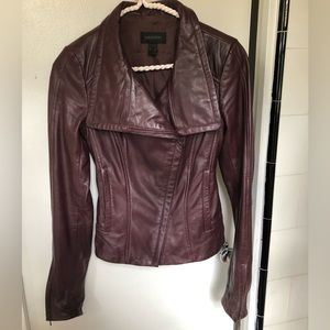 Danier leather Merlot jacket size xxxs fits like xs